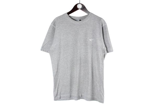 Vintage Nike T-Shirt Large gray small 90s retro cotton swoosh logo sport 