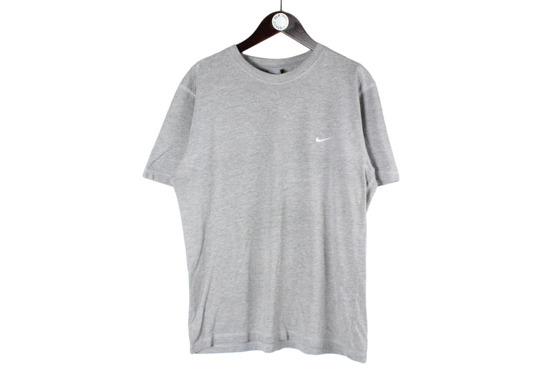 Vintage Nike T-Shirt Large gray small 90s retro cotton swoosh logo sport 
