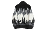 Vintage Animal Print Fleece Full Zip Medium