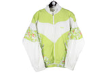 Vintage Ellesse Track Jacket Women’s XLarge / XXLarge white green 90s windbreaker abstract pattern sportswear