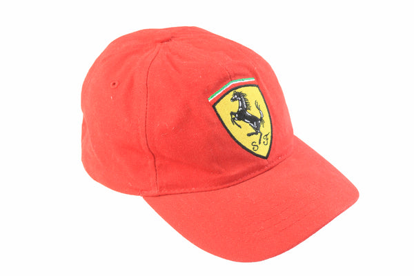 Vintage Ferrari Cap red big logo 90s retro Michael Schumacher racing F1 hat