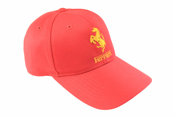 Vintage Ferrari Cap red yellow racing Formula 1 F1 90s Michael schumacher hat
