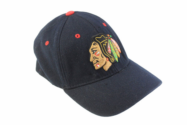 Vintage Chicago Blackhawks Cap big logo NHL hockey 90s USA style sport hat