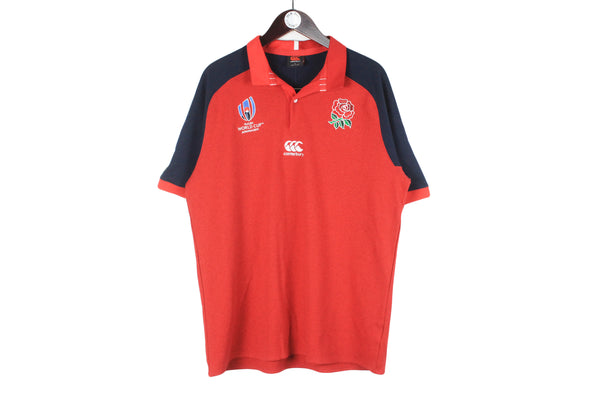 England Team 2019 Rugby World Cup Canterbury Polo T-Shirt Large
