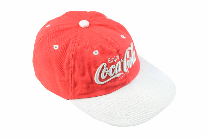 Vintage Coca-Cola Cap red big logo 90s USA style hat
