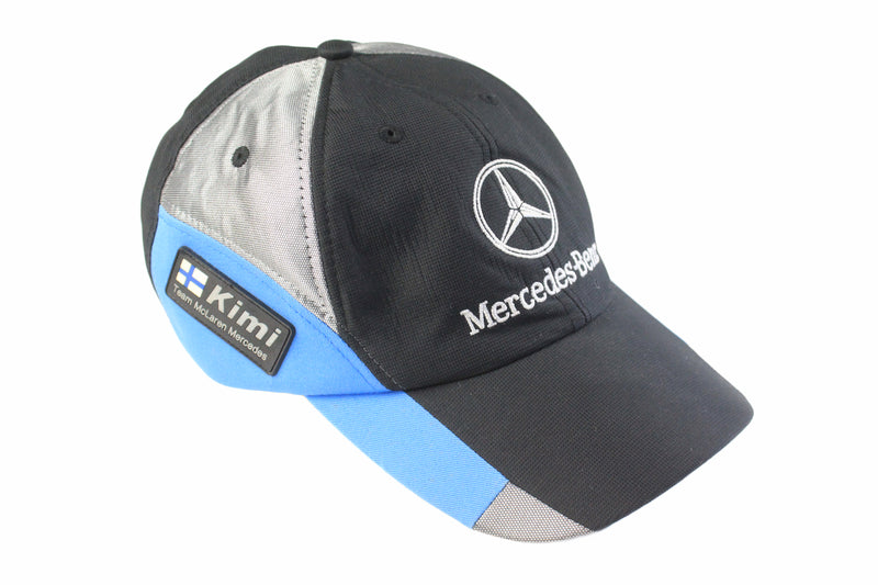 Vintage McLaren Mercedes Kimi Raikkonen Cap black blue formula 1 team 90s 00s f1 style sport racing hat