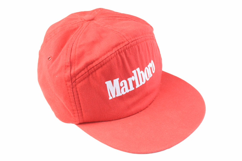 Vintage Marlboro Cap big logo red 5 panel hat 90s cigarettes collection Formula 1 F1 racing style hat