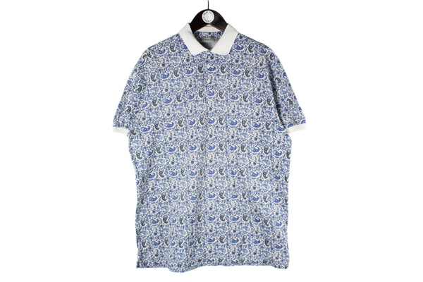 Etro Polo T-Shirt XXLarge abstract pattern pesley authentic luxury short sleeve shirt