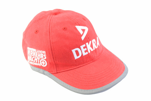 Vintage Dekra Cap red 90s Ferrari hat sport racing style  F1  Formula 1 Michael Schumacher red