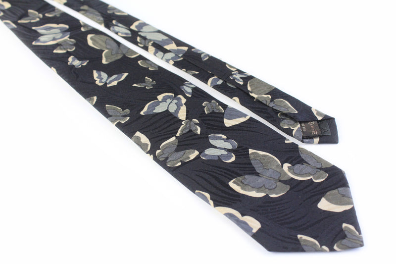 Vintage Givenchy Tie butterfly 90s pattern authentic silk neckwear