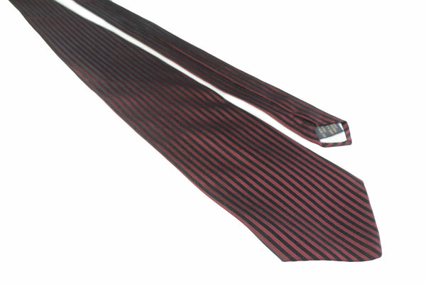 authentic silk neckwear vintage tie luxury brand Helmut Lang red black 90s 00s