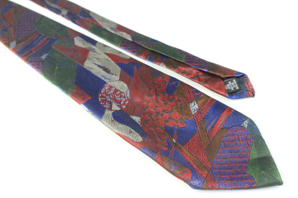 authentic silk neckwear vintage tie luxury brand 90s 00s Giorgio Armani abstract pattern 