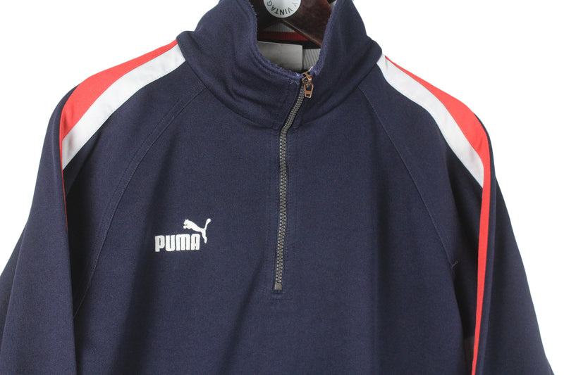 Vintage Puma Sweatshirt 1/4 Zip Small