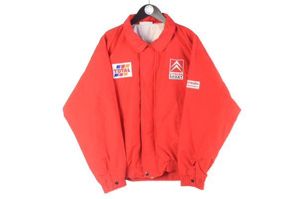Vintage Citroën Xsara Jacket Medium rally sport style raising 90s red total formula 1 France F1 jacket