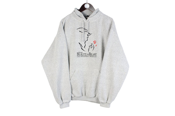 Vintage Beauty and the Beast Disney Hoodie Large