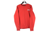 Vintage Lee Sweatshirt Large red crewneck USA style jumper 90s