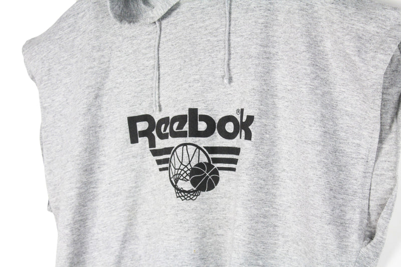 Vintage Reebok Hooded Top Medium