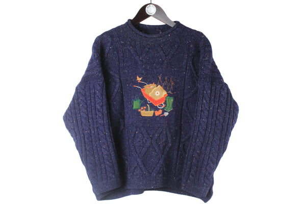 Vintage Acorn Sweater Women’s Medium trekking tourism journey cozy wool jumper sweatshirt crewneck pullover