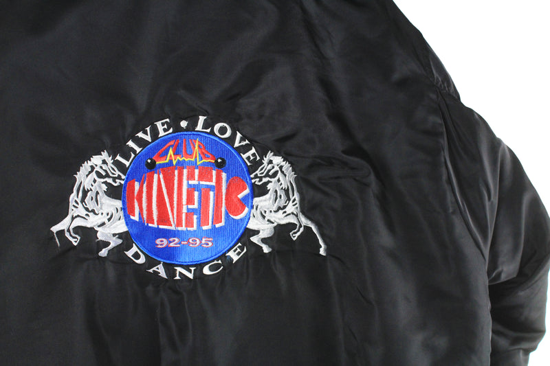 Vintage Kinetic Live Love Dance 1992-1995 Bomber Jacket Large / XLarge