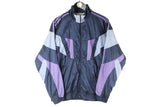 Vintage Adidas Tracksuit Medium navy blue purple 90s retro sport style jacket and pants suit navy blue purple 