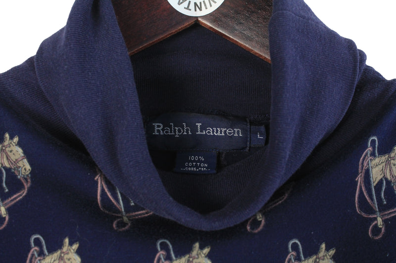 Vintage Ralph Lauren Turtleneck Sweatshirt Women's Large