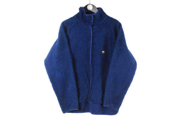 Vintage Helly Hansen Fleece Suit Medium blue 90s retro outdoor sport sweater and pants ski style