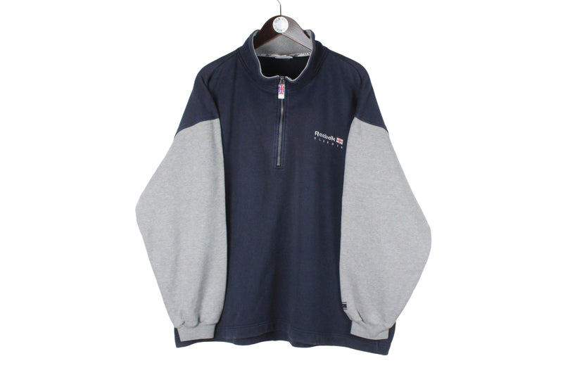Vintage Reebok Sweatshirt 1/4 Zip XXLarge