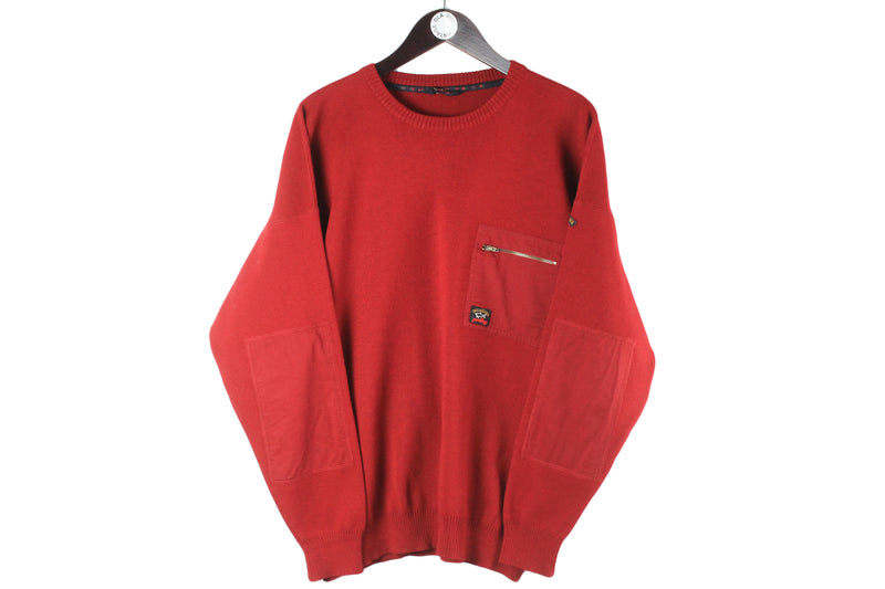 Vintage Paul & Shark Sweater XLarge made in Italy crewneck pullover jumper 90s retro made in Italy Yachting sweatshirt