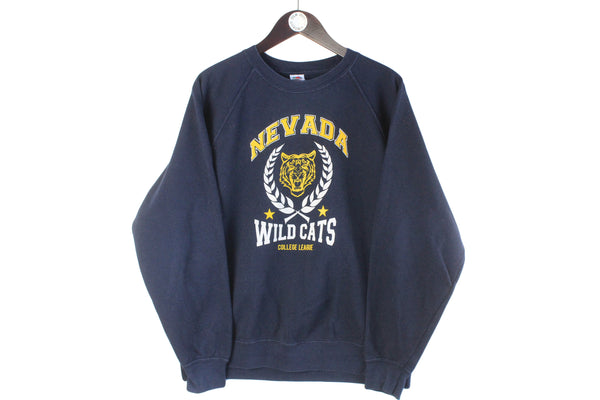 Vintage Nevada Tigers Sweatshirt Large navy blue college league Wild Cats 90s retro crewneck sport style jumper