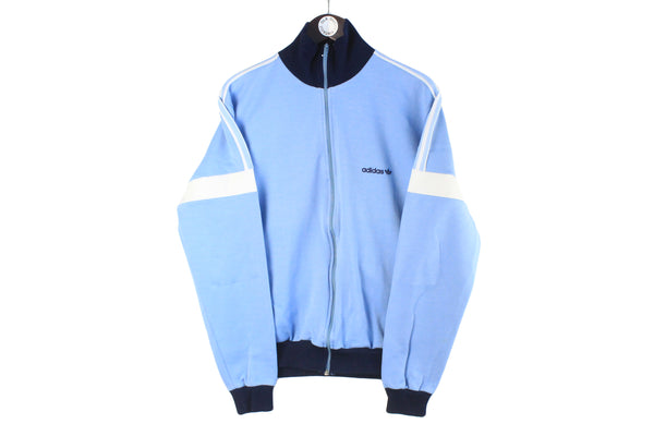 Vintage Adidas Track Jacket Large blue 80s classic retro sport style windbreaker 