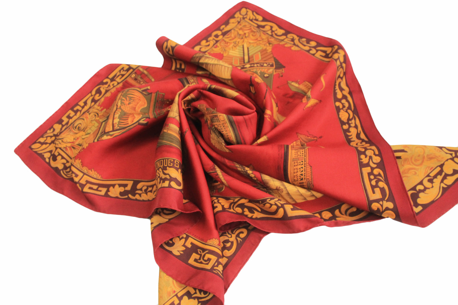 Chic Hermes Junques et Sampans outlet Silk Scarf