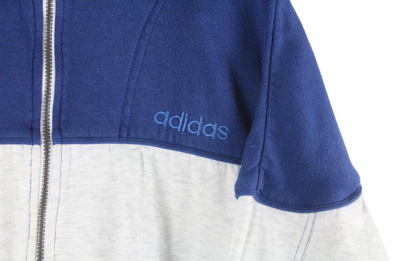 Vintage Adidas Sweatshirt Full Zip Large