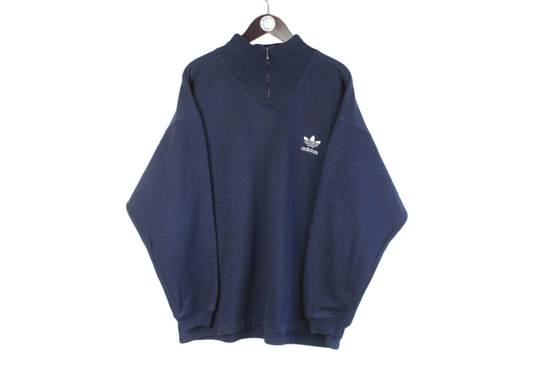 Vintage Adidas Sweatshirt 1/4 Zip Large