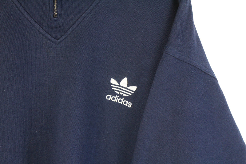 Vintage Adidas Sweatshirt 1/4 Zip Large