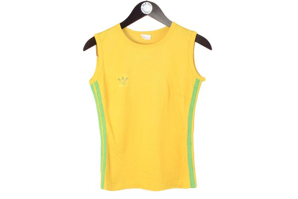 Vintage Adidas Top Small yellow 80s Brazil olympic games team sleeveless t-shirt Erima