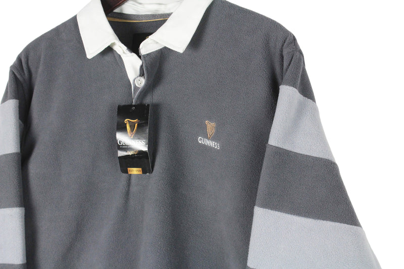 Vintage Guinness NWT Fleece Rugby Shirt Large