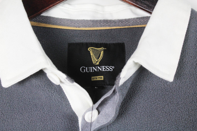 Vintage Guinness NWT Fleece Rugby Shirt Large
