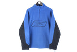 Vintage Reebok Fleece 1/4 Zip Medium big logo sweater 90s retro sport jumper ski wear