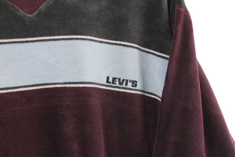 Vintage Levi's 3/4 Sleeve Fleece Sweatshirt Women's Large