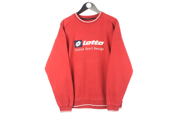Vintage Lotto Sweatshirt Large crewneck 90s sport jumper big logo pullover
