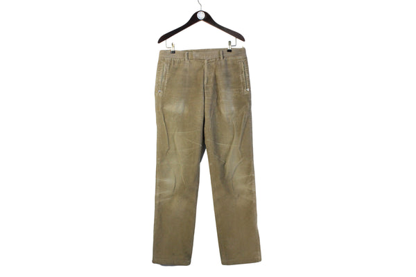 Vintage Prada Corduroy Pants 48 brown 90s retro trousers luxury jeans