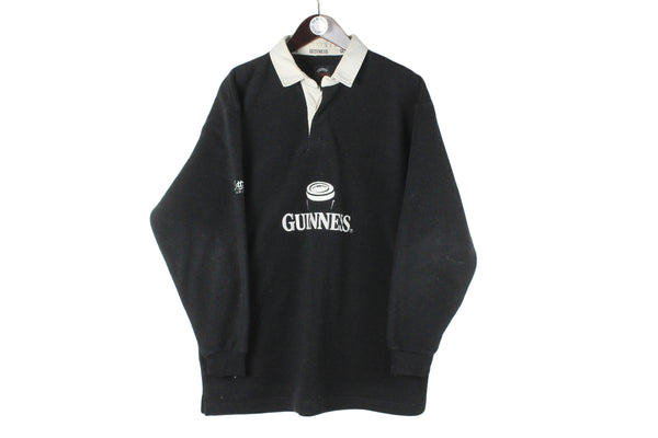 Vintage Guinness Fleece Rugby Shirt Medium