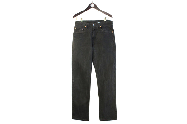 Vintage Levi's 505 Jeans W 32 L 34 black denim pants 90s USA style 