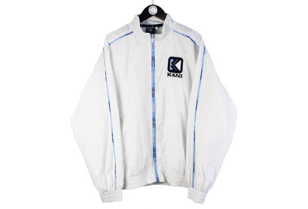 Vintage Karl Kani Jacket Large / XLarge white light wear track style 90s 00s big logo hip hop style