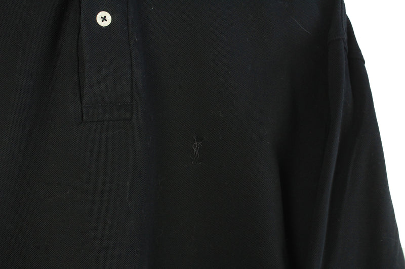 Vintage Yves Saint Laurent Long Sleeve Polo T-Shirt Large