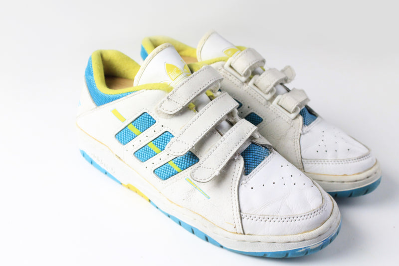 Vintage Adidas Velcro Sneakers Women's US 7 trainers tennis style 90s retro sport shoes