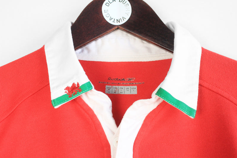 Vintage Wales Rugby Union Reebok Rugby Shirt Women's