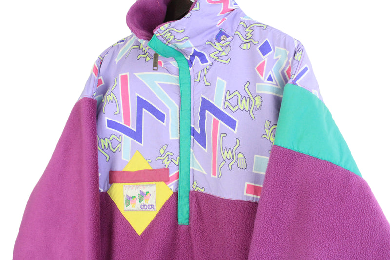 Vintage Eider Fleece Half Zip Large