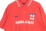 Vintage England Team Umbro Polo T-Shirt XLarge