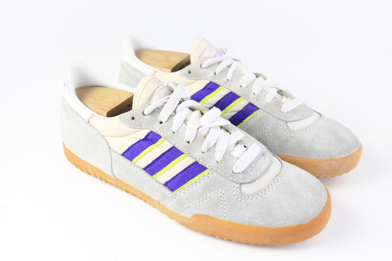 Vintage Adidas Sneakers Women's US 6.5 gray 90s retro sport trainers shoes